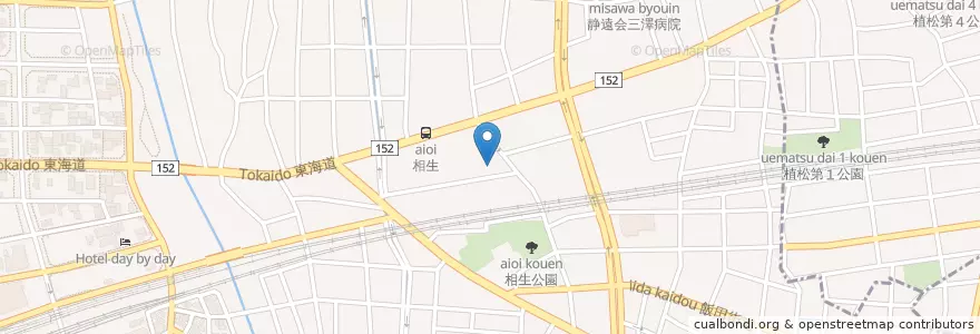 Mapa de ubicacion de 相生幼稚園 en 日本, 静岡県, 浜松市, 中区.