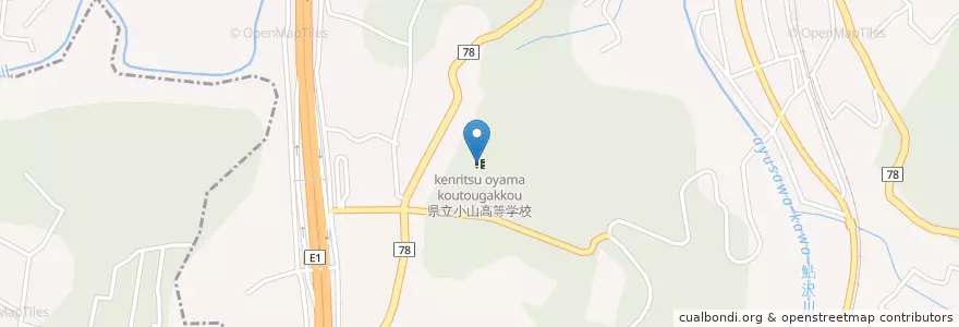 Mapa de ubicacion de 県立小山高等学校 en 日本, 静岡県, 駿東郡, 小山町.