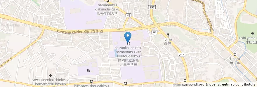 Mapa de ubicacion de 静岡県立浜松北高等学校 en Japan, 静岡県, 浜松市, 中区.