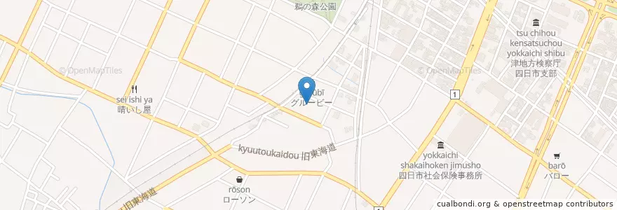 Mapa de ubicacion de 私立大橋学園高等学校 en Japon, Préfecture De Mie, 四日市市.