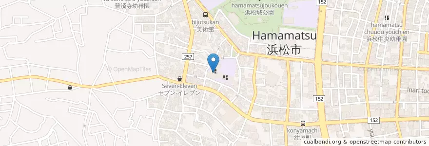 Mapa de ubicacion de 私立浜松開誠館高等学校 en Japan, 静岡県, 浜松市, 中区.
