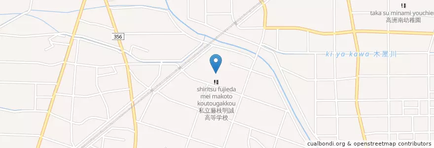 Mapa de ubicacion de 私立藤枝明誠中学校 en Giappone, Prefettura Di Shizuoka, 藤枝市.