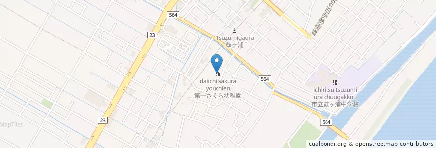 Mapa de ubicacion de 第一さくら幼稚園 en Japan, Mie Prefecture, Suzuka.
