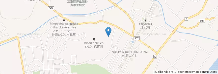 Mapa de ubicacion de 第二すずかきしおか幼稚園 en Япония, Миэ, 鈴鹿市.