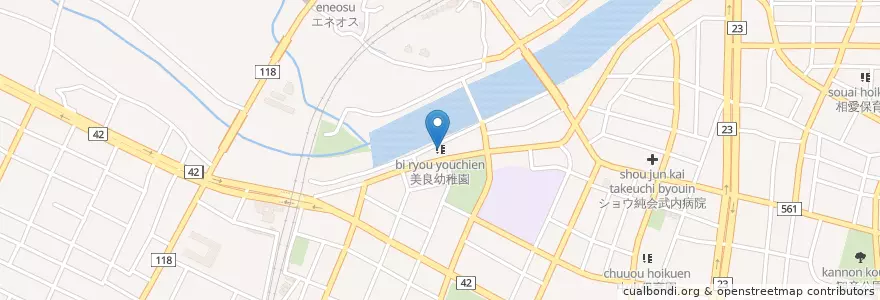 Mapa de ubicacion de 美良幼稚園 en Japan, Präfektur Mie, 津市.