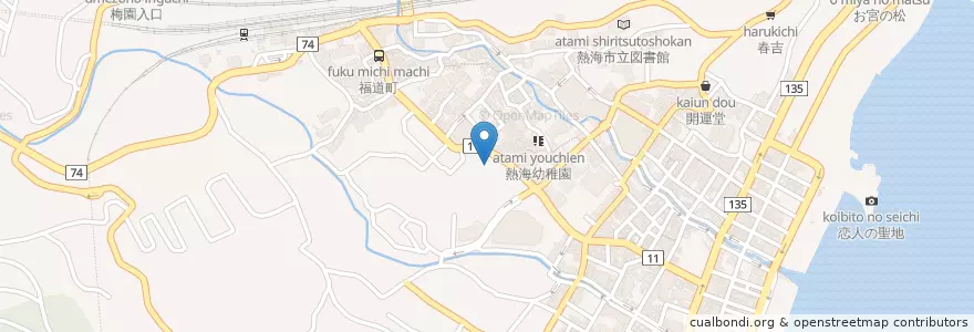 Mapa de ubicacion de 翔健会熱海温泉病院 en Japón, Prefectura De Shizuoka, 熱海市.
