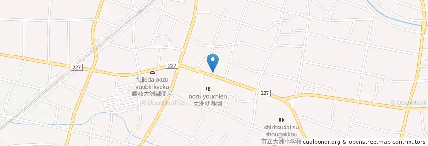 Mapa de ubicacion de 藤枝警察署大洲駐在所 en Japan, 静岡県, 藤枝市.