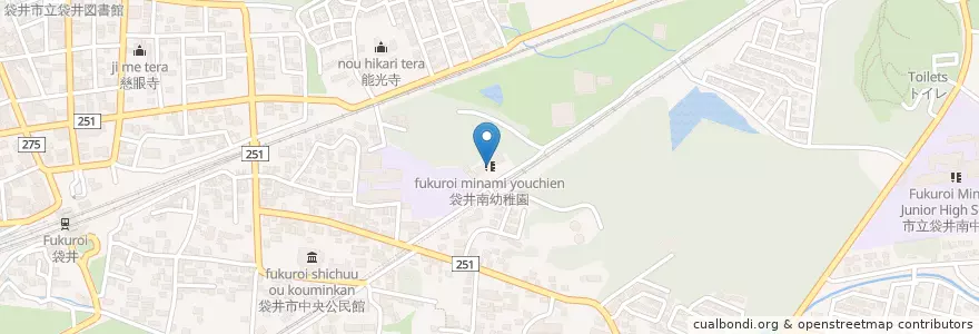 Mapa de ubicacion de 袋井南幼稚園 en 日本, 静冈县, 袋井市.