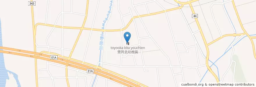 Mapa de ubicacion de 豊岡北幼稚園 en 日本, 静岡県, 磐田市.
