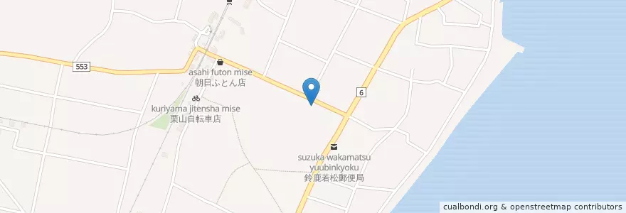 Mapa de ubicacion de 鈴鹿警察署若松駐在所 en Japão, 三重県, 鈴鹿市.