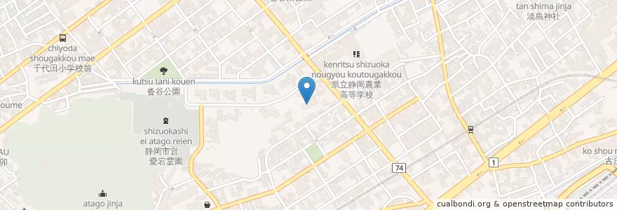 Mapa de ubicacion de 長沼保育園 en Japón, Prefectura De Shizuoka, 静岡市, 葵区.