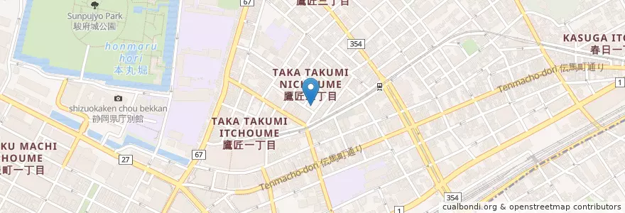 Mapa de ubicacion de 関東農政局静岡農政事務所静岡統計・情報センター en 일본, 시즈오카현, 시즈오카시, 葵区.