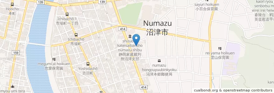 Mapa de ubicacion de 静岡刑務所沼津拘置支所 en 日本, 静岡県, 沼津市.
