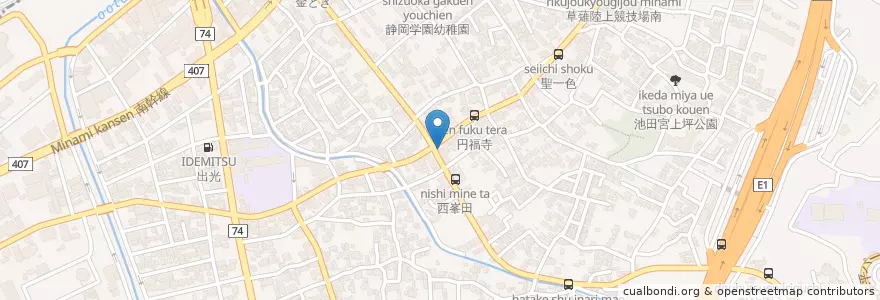 Mapa de ubicacion de 静岡南警察署東豊田交番 en Japon, Préfecture De Shizuoka, Shizuoka, 駿河区.