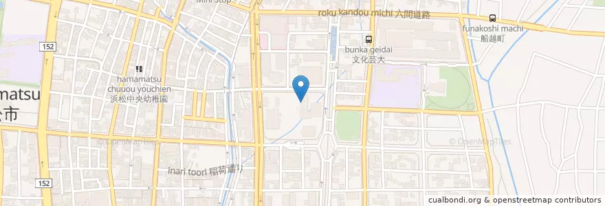 Mapa de ubicacion de 静岡地方検察庁浜松区検察庁 en Japón, Prefectura De Shizuoka, 浜松市, 中区.