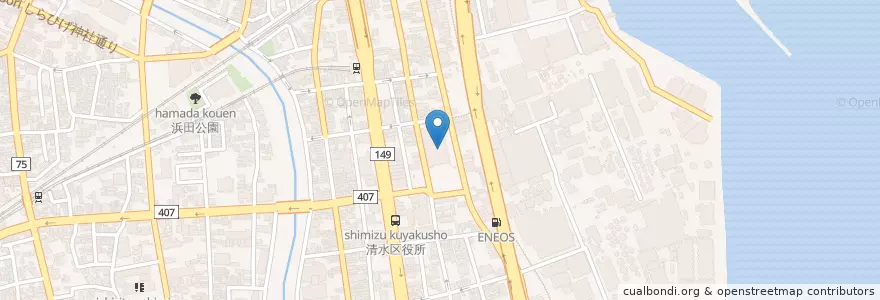 Mapa de ubicacion de 静岡市消防防災局清水分室 en Japan, Präfektur Shizuoka, 静岡市, 清水区.