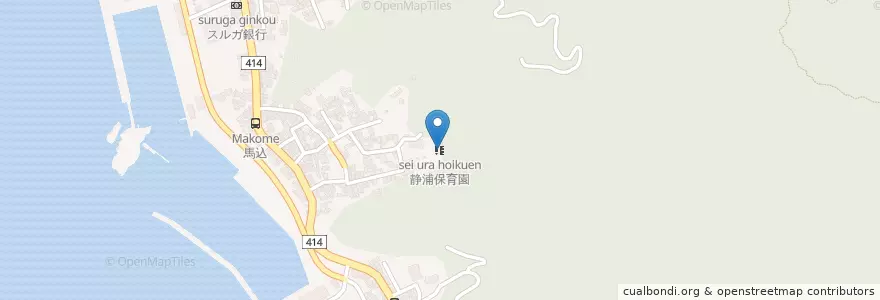 Mapa de ubicacion de 静浦保育園 en 日本, 静岡県, 沼津市.