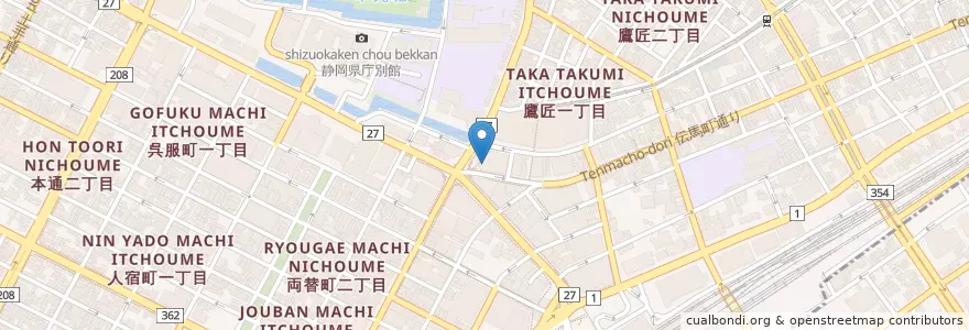 Mapa de ubicacion de ＬＥＣ東京リーガルマインド大学（総合キャリア学部） en Japon, Préfecture De Shizuoka, Shizuoka, 葵区.