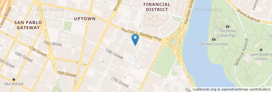 Mapa de ubicacion de Torrey Pines Bank en United States, California, Alameda County, Oakland.