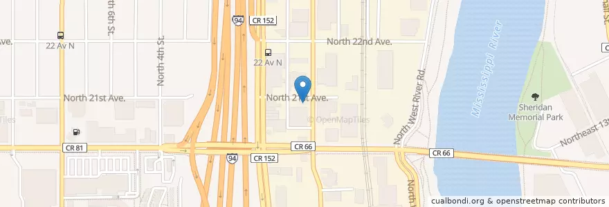 Mapa de ubicacion de Donny Dirk's Zombie Den en 미국, 미네소타, Hennepin County, Minneapolis.