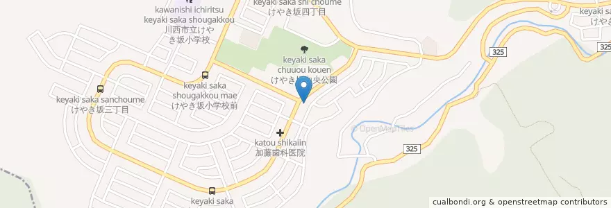 Mapa de ubicacion de 浦クリニック en 日本, 兵库县/兵庫縣, 川西市.