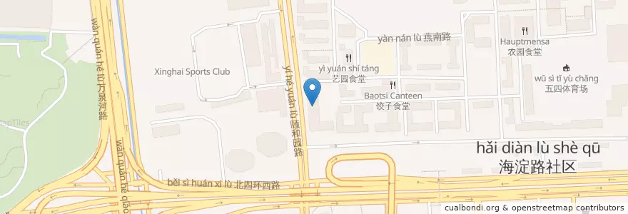 Mapa de ubicacion de 中国银行 en 중국, 베이징시, 허베이성, 海淀区.