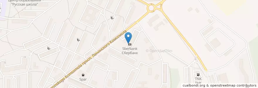 Mapa de ubicacion de Sberbank en Russia, Central Federal District, Moscow Oblast, Leninsky District.