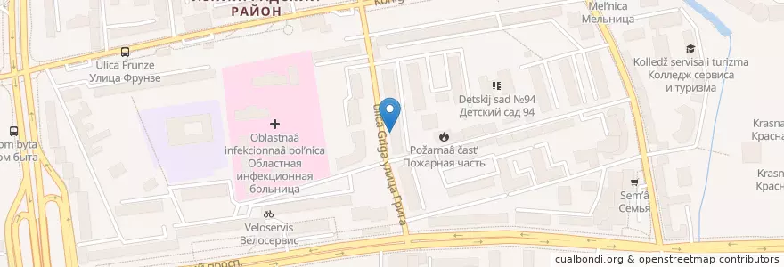 Mapa de ubicacion de Детская Библиотека en Russia, Северо-Западный Федеральный Округ, Oblast' Di Kaliningrad, Городской Округ Калининград.