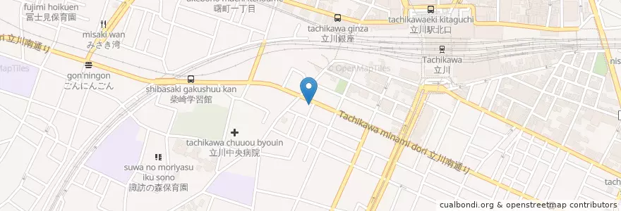 Mapa de ubicacion de ラーメン二郎 立川店 en Japão, Tóquio, 立川市.