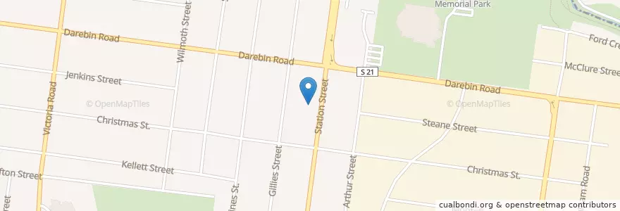 Mapa de ubicacion de Subway en Australia, Victoria, City Of Darebin.