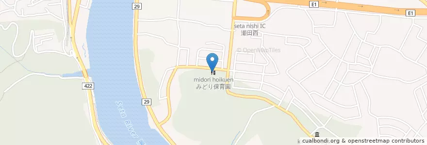Mapa de ubicacion de みどり保育園 en Japan, 滋賀県, 大津市.