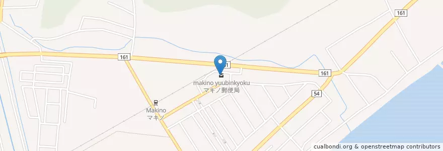 Mapa de ubicacion de マキノ郵便局 en ژاپن, 滋賀県, 高島市.