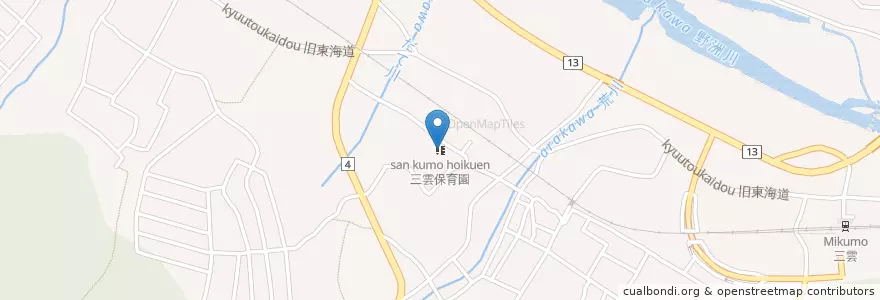 Mapa de ubicacion de 三雲保育園 en Japão, 滋賀県, 湖南市.