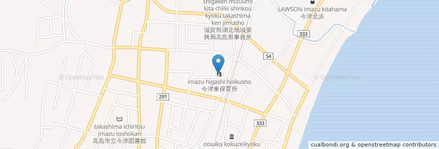 Mapa de ubicacion de 今津東保育所 en Japon, Préfecture De Shiga, 高島市.
