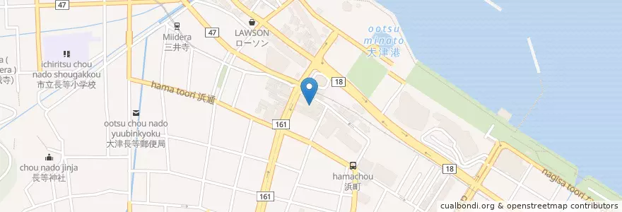 Mapa de ubicacion de 労働者健康福祉機構滋賀産業保健推進センター en Japan, 滋賀県, 大津市.