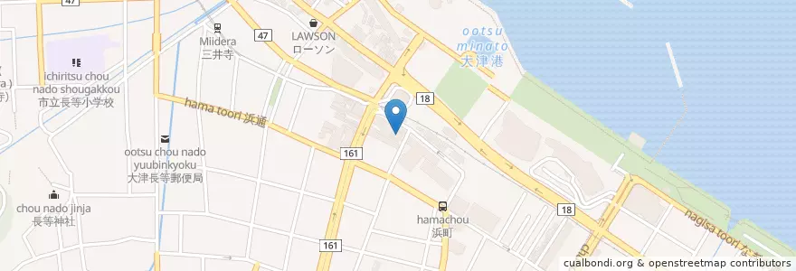 Mapa de ubicacion de 国民生活金融公庫 en اليابان, شيغا, 大津市.