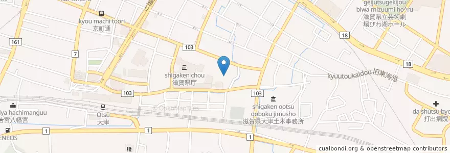 Mapa de ubicacion de 地方公務員災害補償基金滋賀県支部 en Giappone, Prefettura Di Shiga, 大津市.