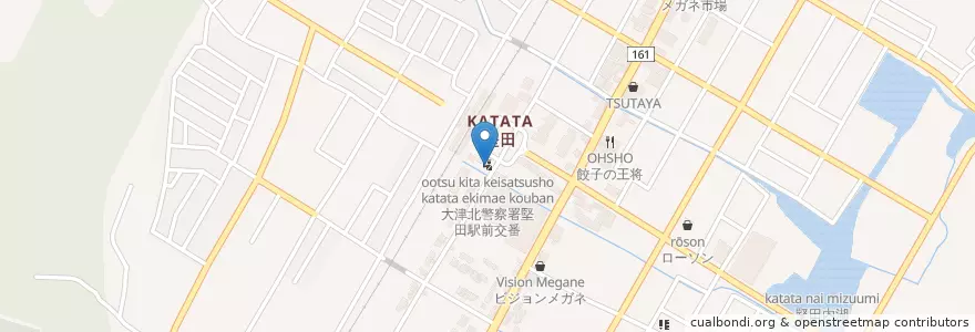 Mapa de ubicacion de 大津北警察署堅田駅前交番 en Japan, Shiga Prefecture, Otsu.