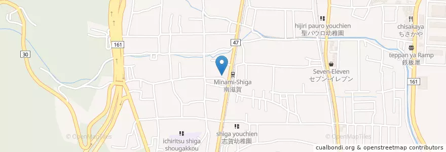 Mapa de ubicacion de 大津南志賀郵便局 en Japon, Préfecture De Shiga, 大津市.