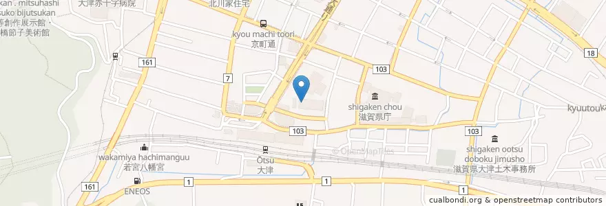 Mapa de ubicacion de 大津地方検察庁 en ژاپن, 滋賀県, 大津市.