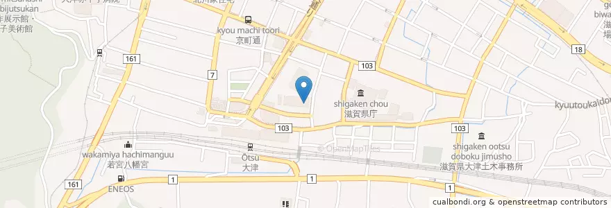 Mapa de ubicacion de 大津地方検察庁大津区検察庁 en ژاپن, 滋賀県, 大津市.