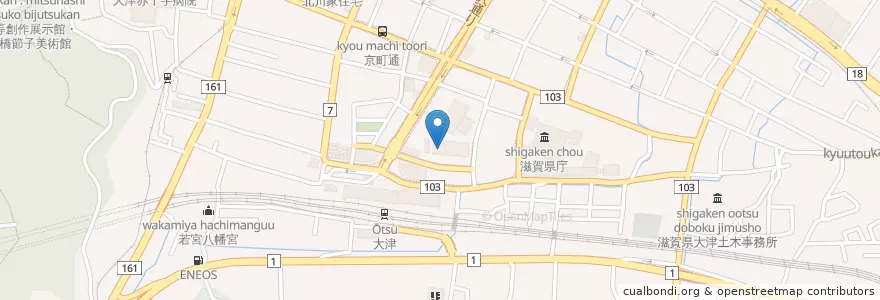 Mapa de ubicacion de 大津地方法務局 en 일본, 시가현, 大津市.
