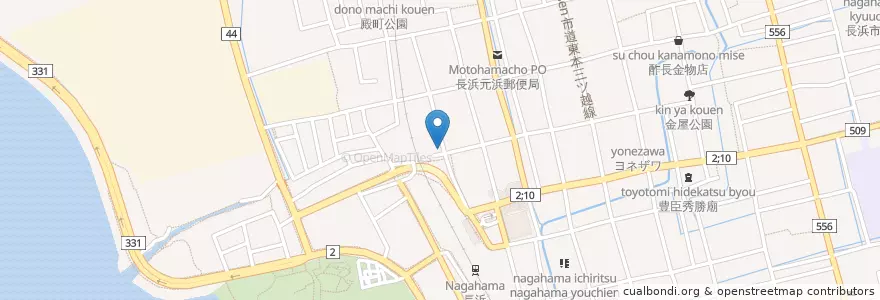 Mapa de ubicacion de 大津地方裁判所長浜検察審査会 en اليابان, شيغا, 長浜市.
