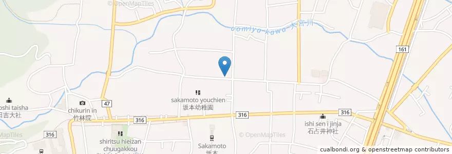 Mapa de ubicacion de 大津坂本本町郵便局 en 日本, 滋賀県/滋賀縣, 大津市.