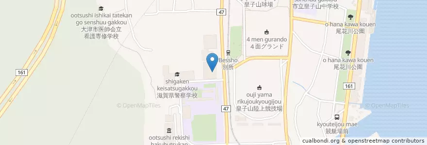 Mapa de ubicacion de 大津市役所内郵便局 en اليابان, شيغا, 大津市.