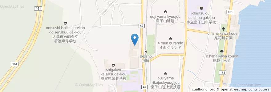 Mapa de ubicacion de 大津市消防局 en اليابان, شيغا, 大津市.