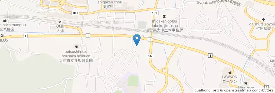Mapa de ubicacion de 大津市立朝日が丘保育園 en Japan, Shiga Prefecture, Otsu.