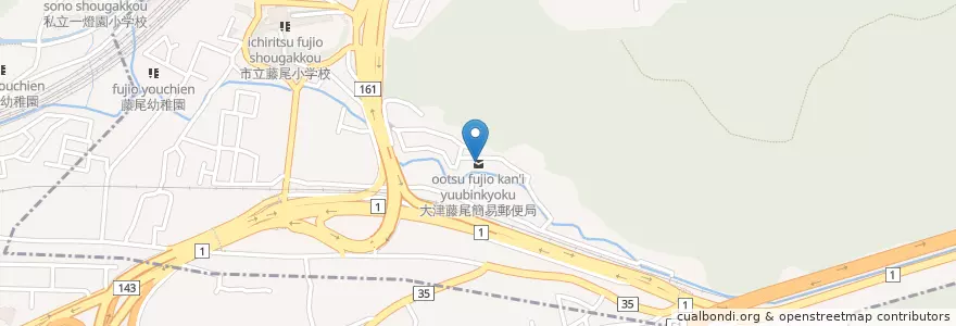 Mapa de ubicacion de 大津藤尾簡易郵便局 en Япония, Сига, Киото, 大津市, Киото, Ямасина.