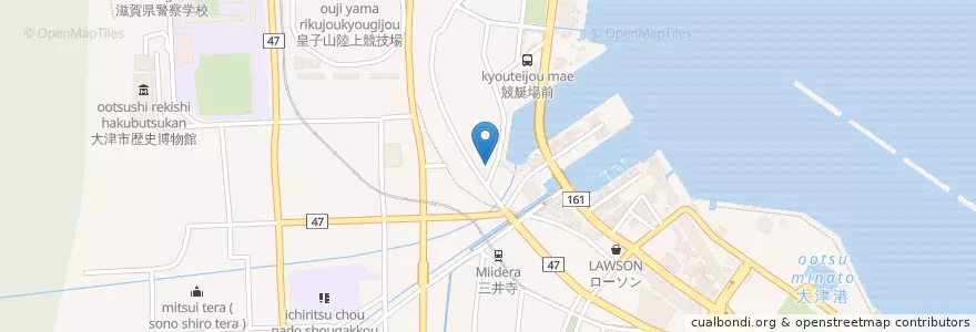 Mapa de ubicacion de 大津観音寺郵便局 en Japão, 滋賀県, 大津市.