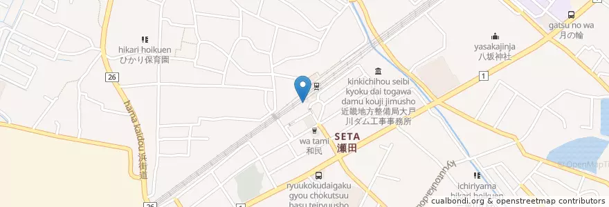 Mapa de ubicacion de 大津警察署瀬田駅前交番 en Japonya, 滋賀県, 大津市.